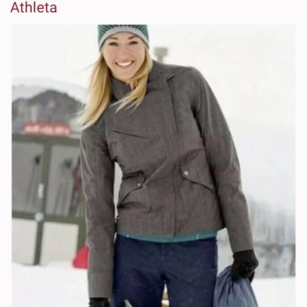 ATHLETA Commuter Moto Jacket Asymmetrical Zip-Up Long Sleeve Pockets Lined